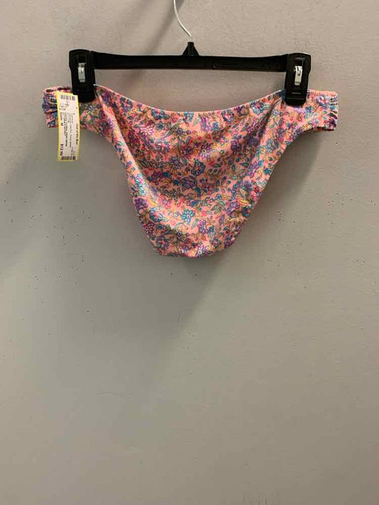 VICTORIA'S SECRET Swimwear Size M PASTEL Floral BIKINI BOTTOM Swimsuit