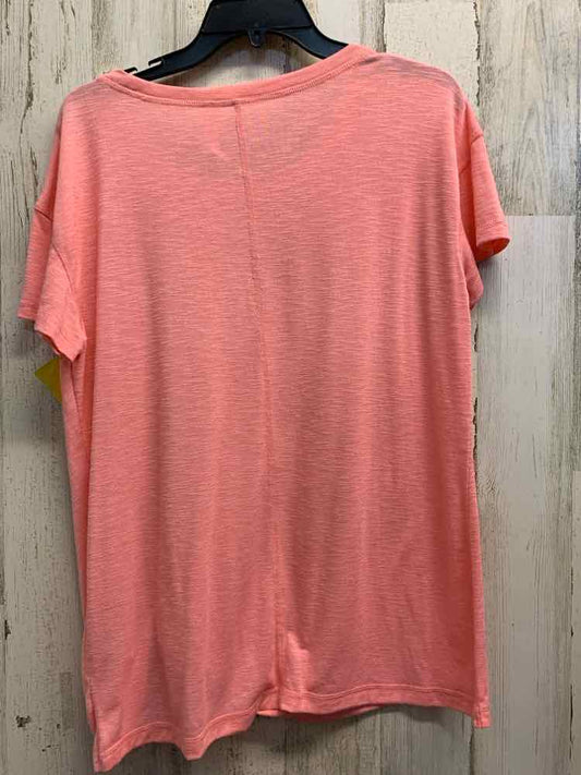PRE-OWNED IDEOLOGY Tops Size L Peach SHORT SLEEVES Shirt/PEACH SHORT SLEEVE SHIR