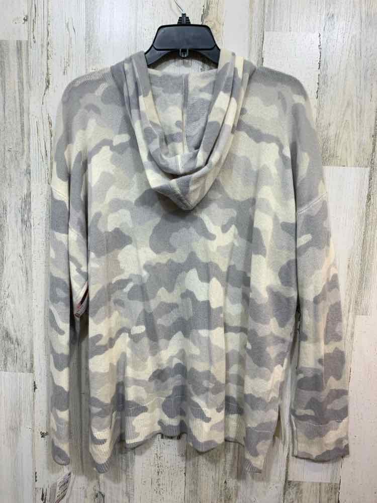 NWT CHARTER CLUB Size XL Tops CRM/GRAY Cashmere LONG SLEEVE SWEATER
