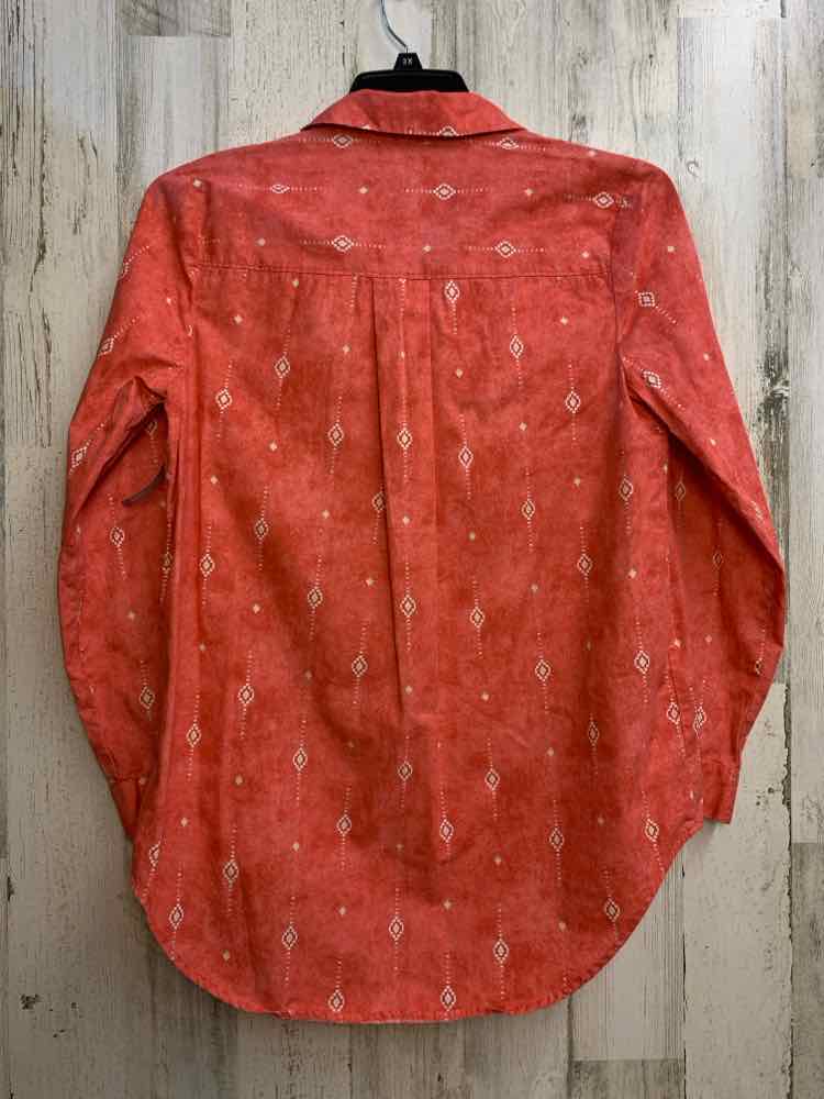 PRE-OWNED NEW DIRECTIONS Tops Size M SALMON LONGSLEEVE TOP/BUTTON UP