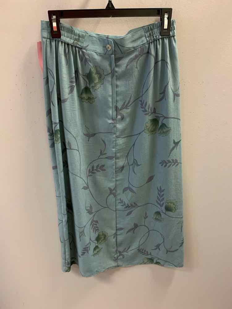 BIC'E Dresses and Skirts Size 10 SLATE BLUE Floral Skirt