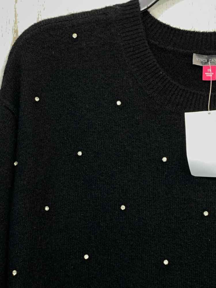NWT VINCE CAMUTO Size 1X PLUS SIZES Black LONG SLEEVES SWEATER