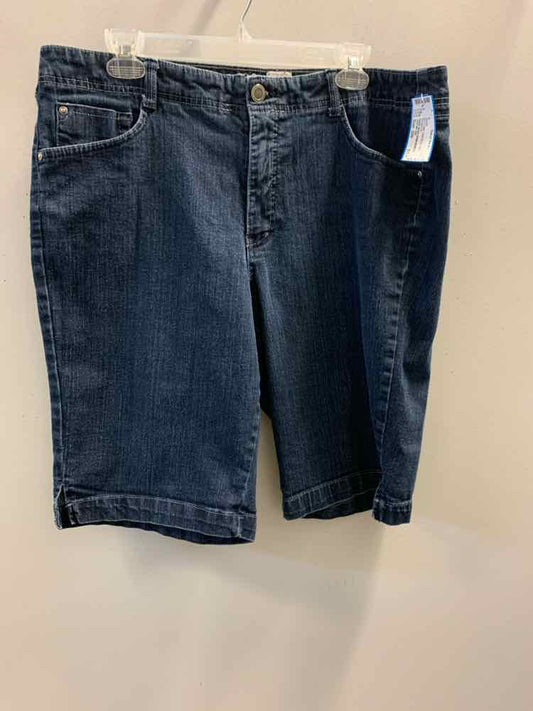 Size 20W JUST MY SIZE BOTTOMS DARK BLUE Denim BERMUDA Shorts