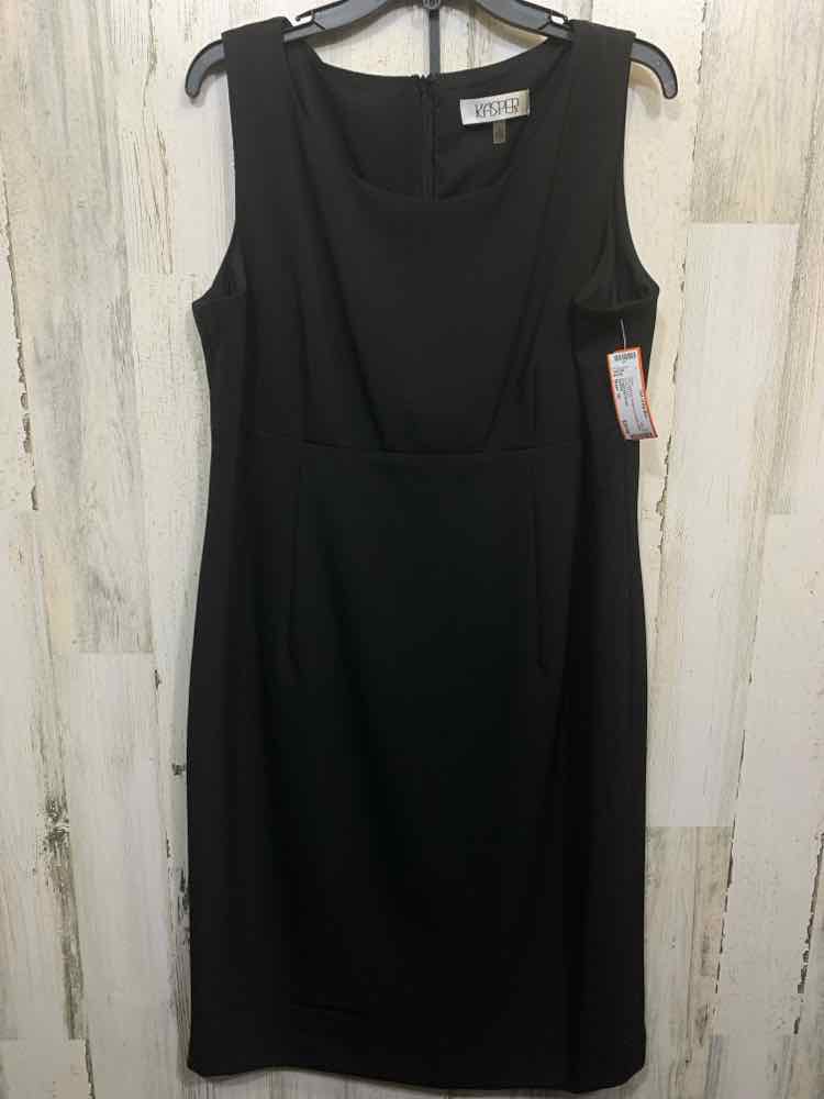 PRE-OWNED KASPER Size 16  Black SLEEVELESS/SCOOP NECKLINE Dress
