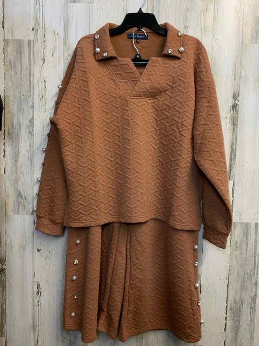 PRE-OWNED SIMPLY SOUTHERN SUIT SETS Size XL BRONZE Pearl QUILT 2PC TOP/2 PIECE B
