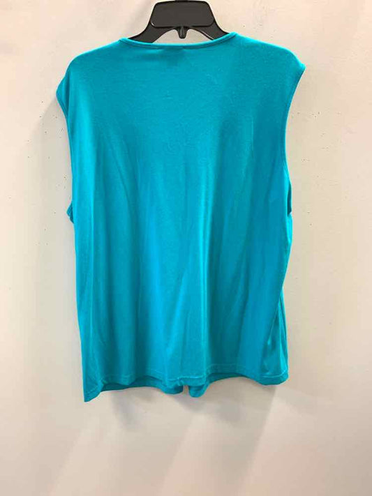 LINKS PLUS SIZES Size 2X Teal TOP