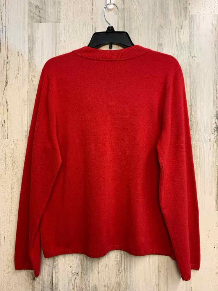 PRE-OWNED KIM ROGERS Tops Size XL Red LONG SLEEVES TOP/PLAIN RED SWEATER