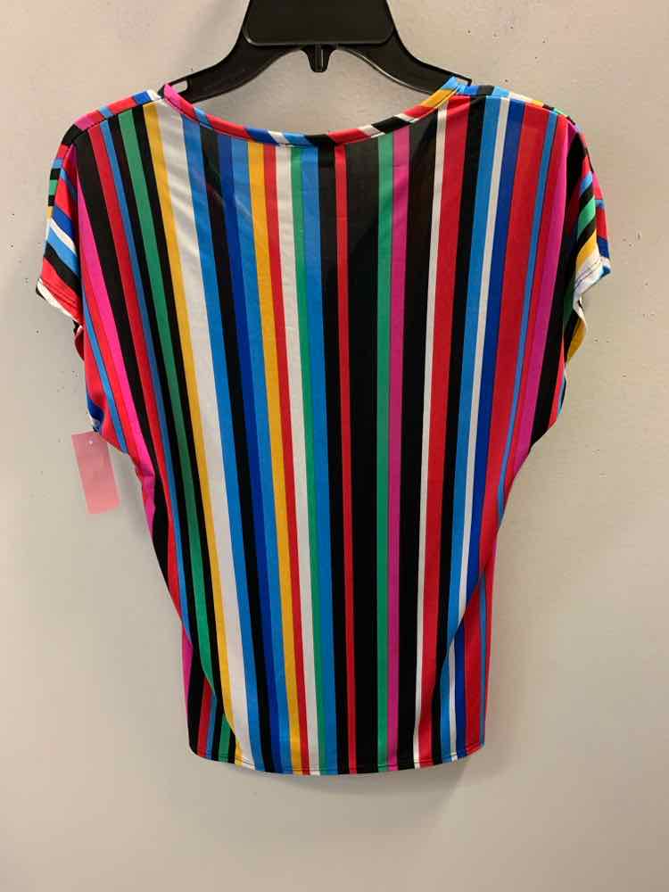 TOP FASHION OF NY Tops Size M Multi-Color CAP SLEEVE TOP