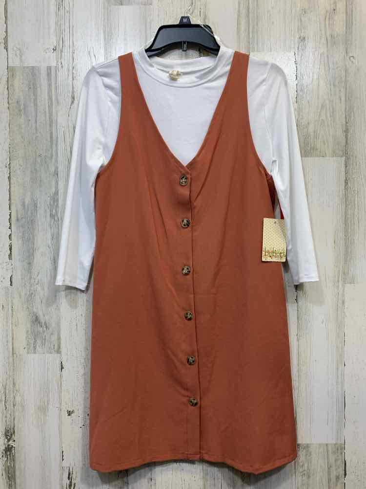 NWT BEBOP Dresses and Skirts Size M WHT/BRICK 2PC 2 PC Dress