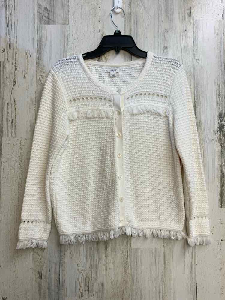 J CREW Tops Size M White CARDIGAN Cardigan