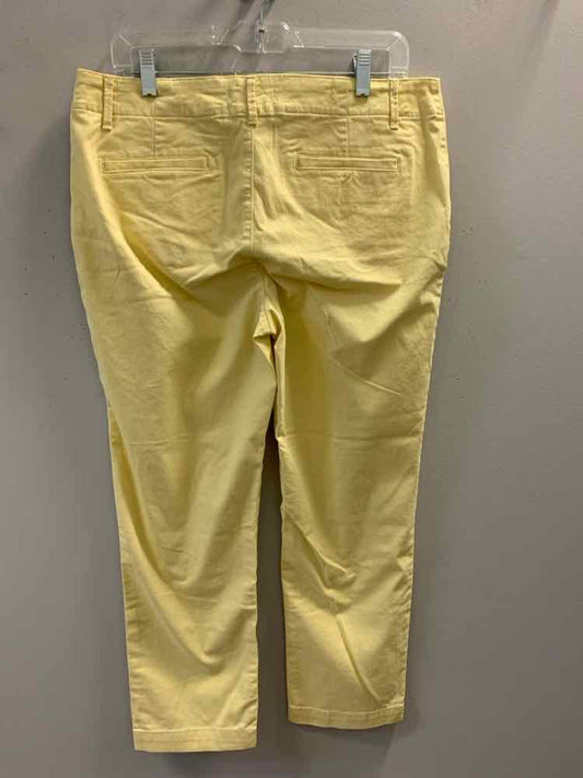 Size 8 LOFT BOTTOMS Yellow Pants