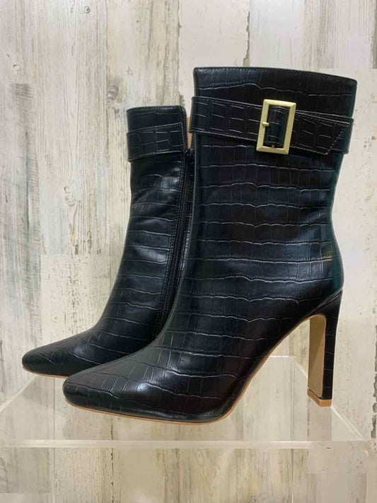 NWT TRU COMFORT FOAM SHOES Shoe Size 7.5 Black ALLIGATOR Boots/CROC TEXTURED VEG