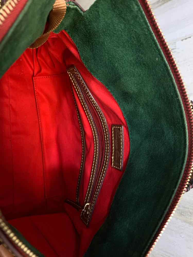 PRE-OWNED DOONEY &  BOURKE BROWN Handbag/BROWN LEATHER TOTE W/ GOLD HARDWARE