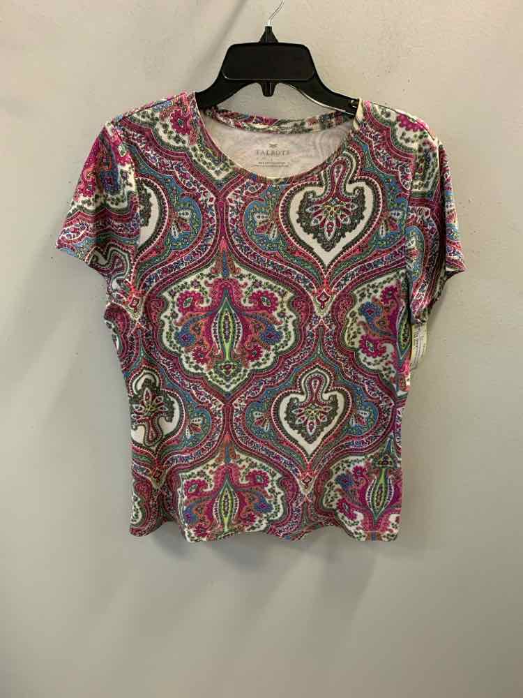 TALBOTS Tops Size L PNK/WHT/GRN/BLU/PCH Floral TOP