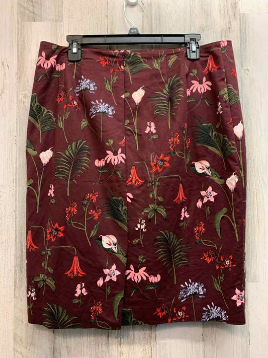 ANN TAYLOR Dresses and Skirts Size 12 WINE/RED/PINK/GRN Floral PENCIL Skirt