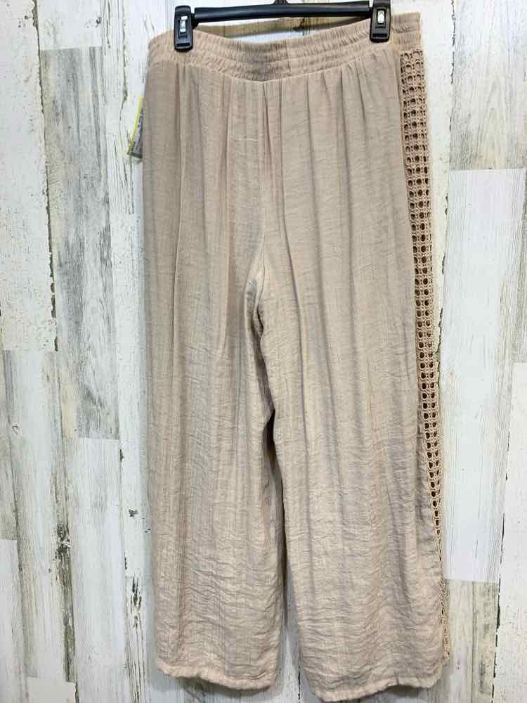 PRE-OWNED Size XL NEW DIRECTIONS BOTTOMS NUDE Solid Pants/STRETCH WAIST WITH SID