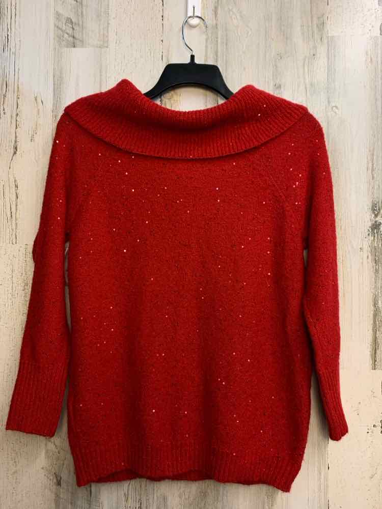 PRE-OWNED CHICO Tops Size S Red LONG SLEEVES TOP/COWL NECK SWEATER