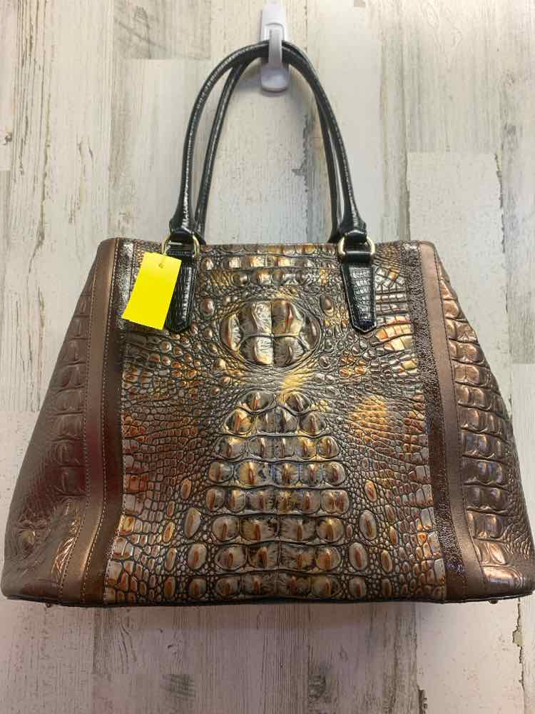 PRE-OWNED brahmin GOLD/BRN Size Medium Handbag