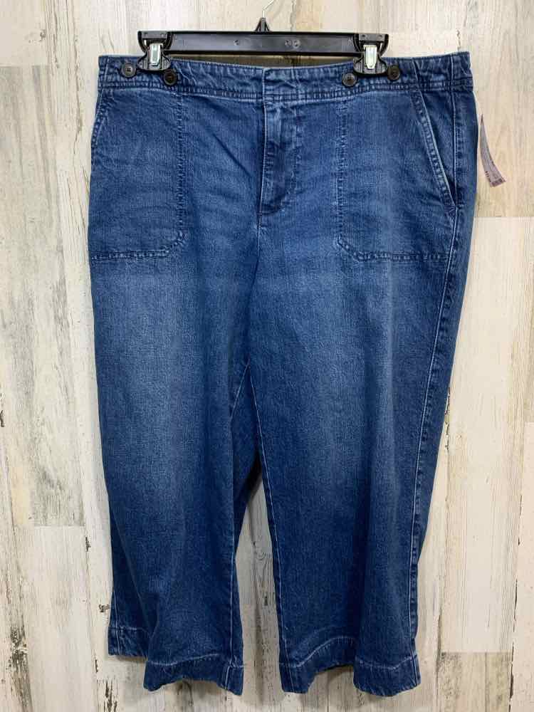 PRE-OWNED Size 14P TALBOTS BOTTOMS Denim CAPRI Jeans/DENIM CAPRI PANTS