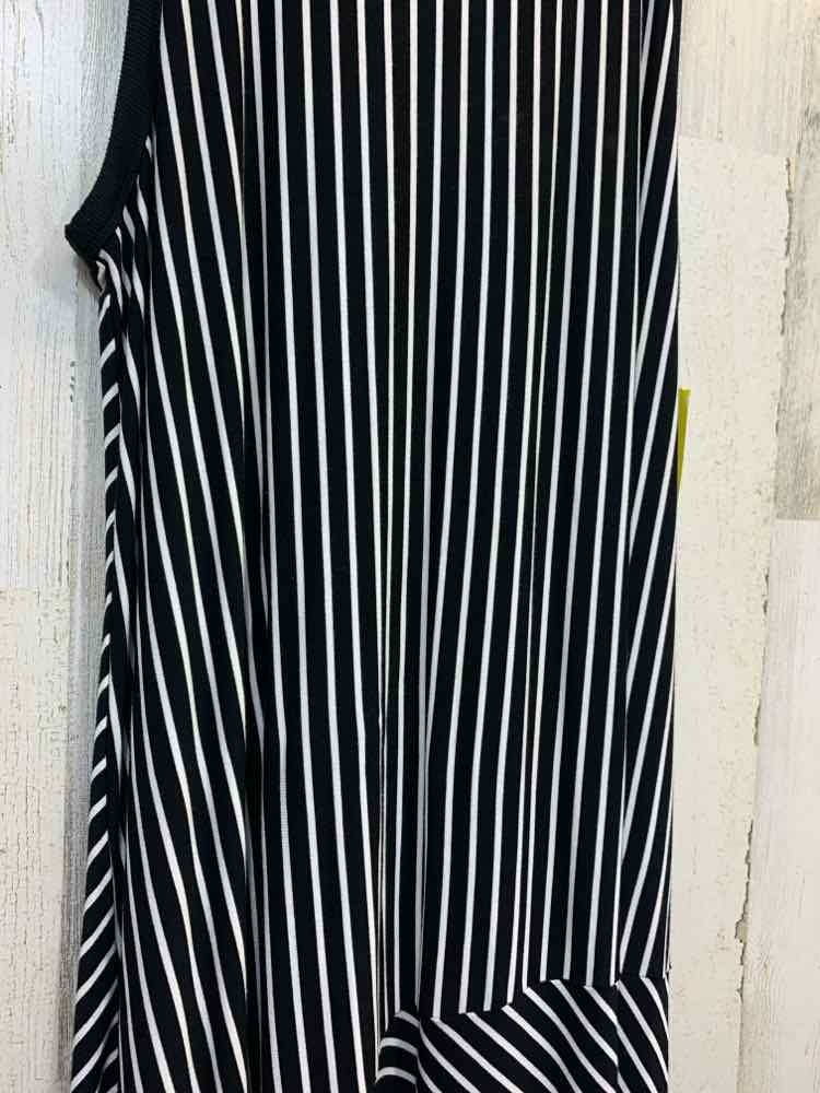 PRE-OWNED CABI Dresses and Skirts Size XL BLACK/WHITE VERTICAL STRIPES Dress/BLA