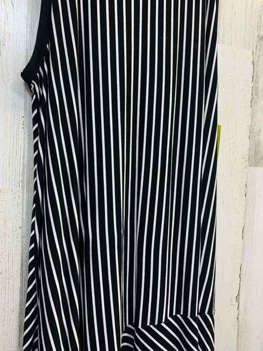 PRE-OWNED CABI Dresses and Skirts Size XL BLACK/WHITE VERTICAL STRIPES Dress/BLA