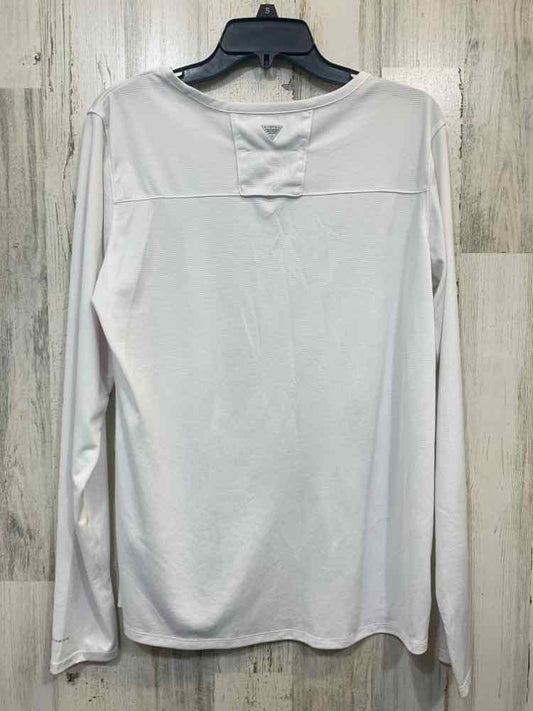 PRE-OWNED COLUMBIA Tops Size L White LONG SLEEVE Shirt/WHITE CAST TERMINAL SUN S