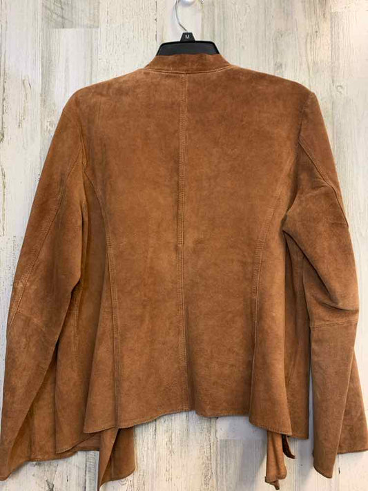 CHICOS Tops Size 2 LIGHT BROWN Suede JACKET Jacket