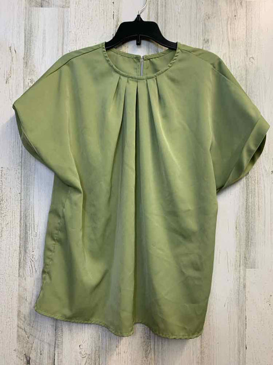 PRE-OWNED LEASTY Tops Size M Olive Solid SLEEVELESS TOP/OLIVE COLORED SLEEVELESS