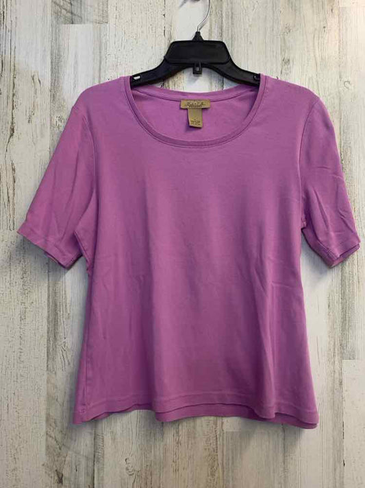 PECK&PECK Tops Size L LIGHT PURPLE SHORT SLEEVES TOP