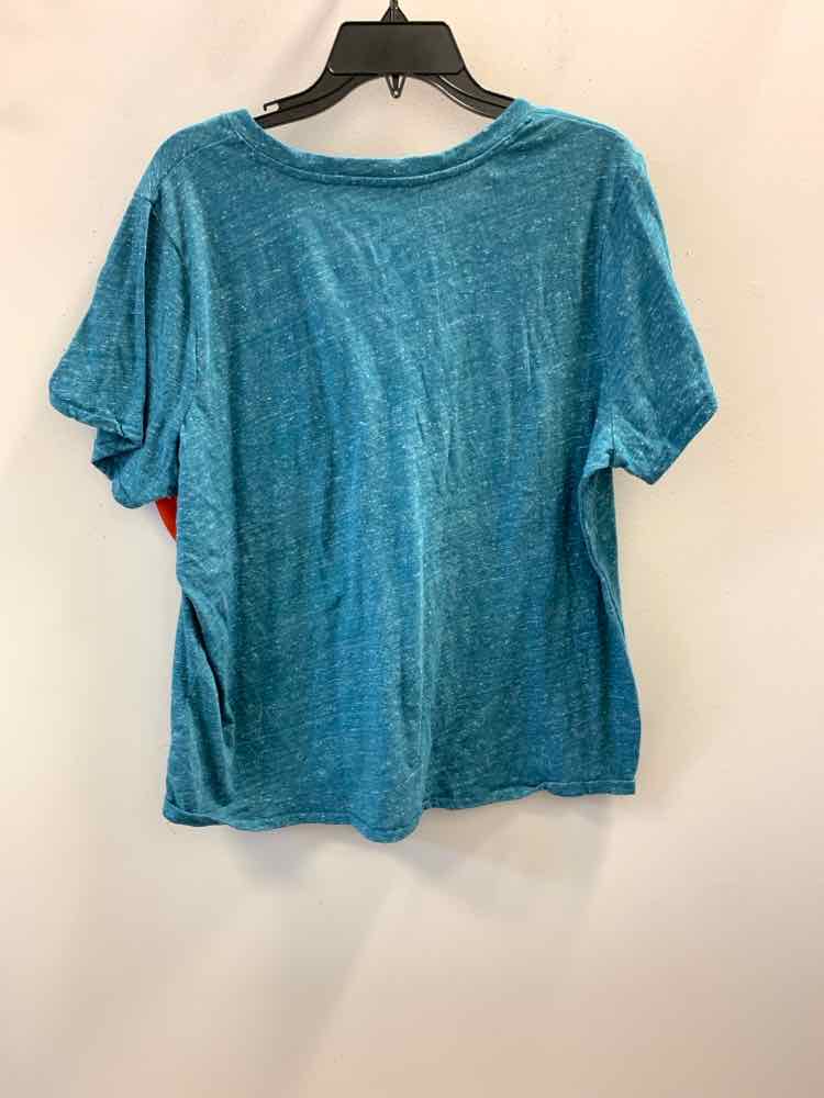 SONOMA PLUS SIZES Size XXL TEAL/WHT SHORT SLEEVES TOP