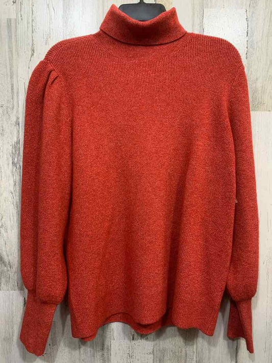 PRE-OWNED WONDERLY Size L Tops Pumpkin LONG SLEEVES COWL NECK SWEATER