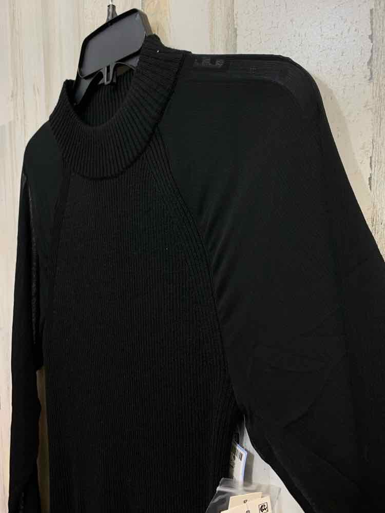 NWT BAR lll Size S Tops Black MOCK NECK RIB KNIT LONG SLEEVE SWEATER