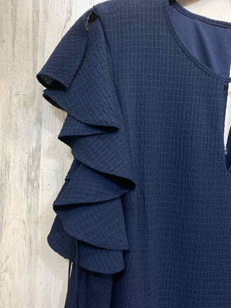 PRE-OWNED JESSICA HOWARD Dresses and Skirts Size 16 Navy RUFFLE SLEEVE Dress/NAV