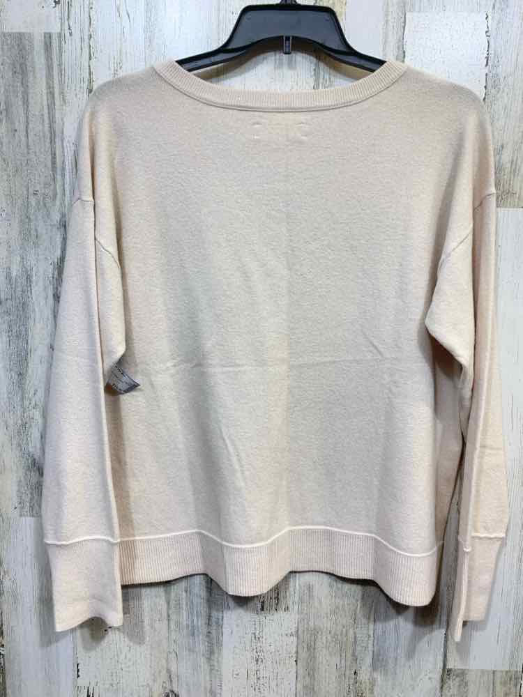 PRE-OWNED LUCKY & COCO Size L Tops Cream LONG SLEEVES V NECK PULLOVER