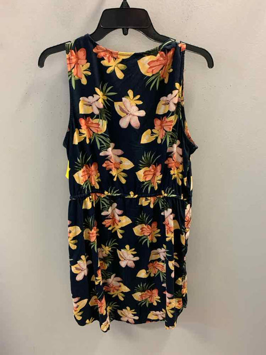 TIME AND TRU Dresses and Skirts Size M NAV/YEL/GRN/PNK/ORG Floral Dress