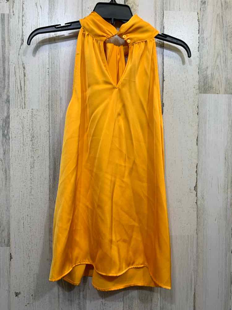 PRE-OWNED JOIE Tops Size M/L Yellow Solid HALTER Blouse