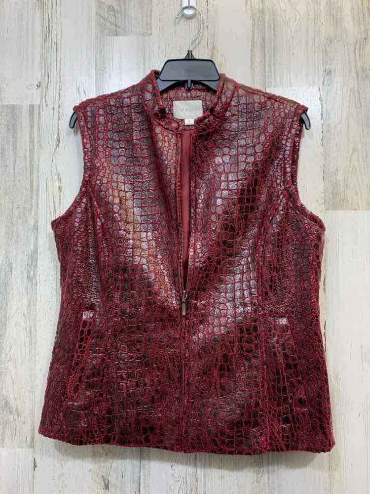 ERIN LONDON JACKETS / COATS Size M WINE VEST Vest