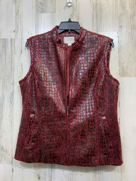ERIN LONDON JACKETS / COATS Size M WINE VEST Vest