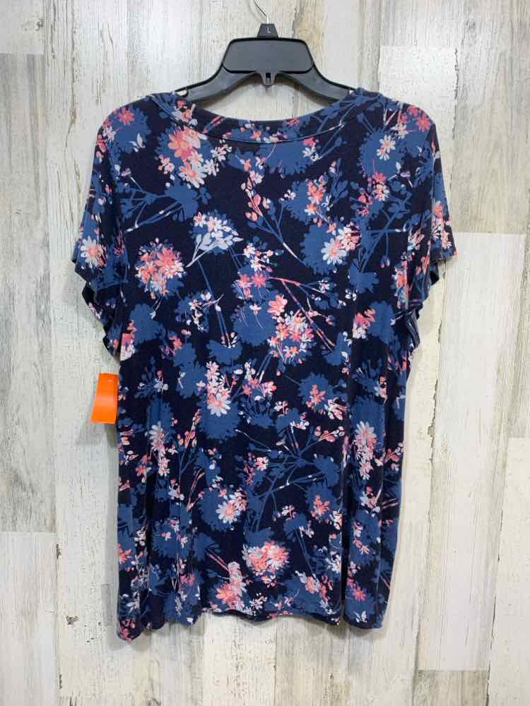 PRE-OWNED CRAFT & BARROW/SHORT SLEEVE SMOCKED SCOOP NECK