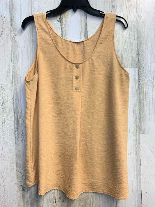 PRE-OWNED FIRST LOVE Tops Size L Pale Yellow SLEEVELESS TOP