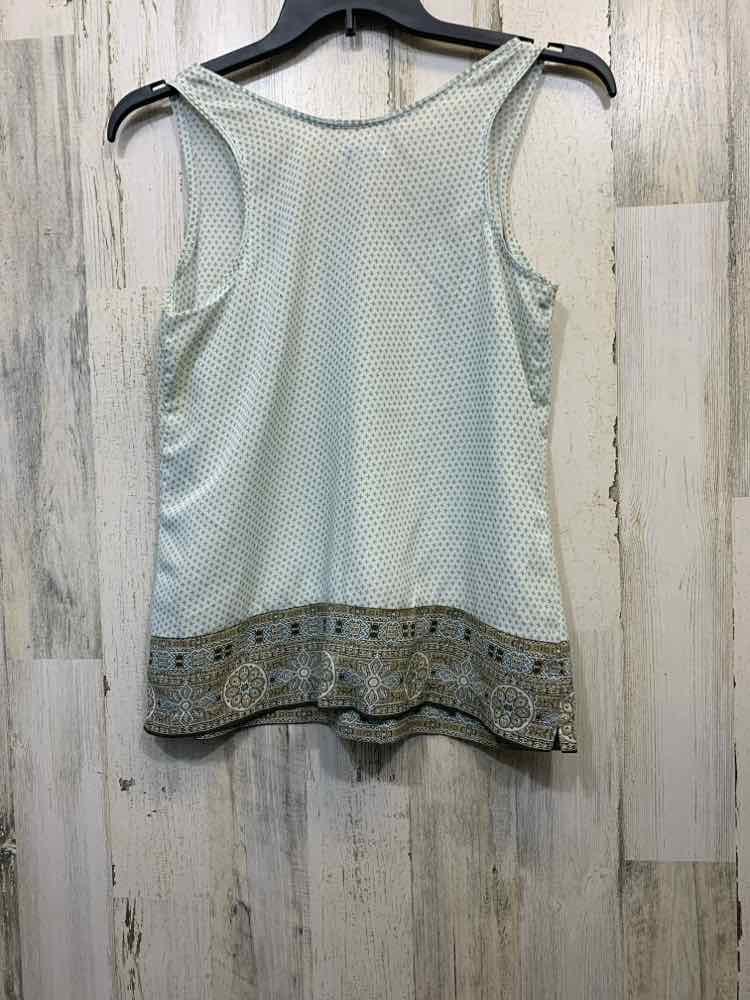 PRE-OWNED OLD NAVY Tops Size M BABY BLUE/GRAY CROSS TANK TOP Blouse/CROSS & MEDA
