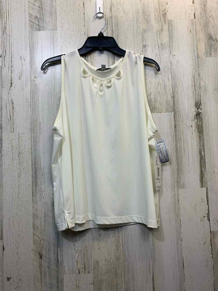 NWT SOUTHERN LADY Tops Size XL Cream SLEEVELESS TOP