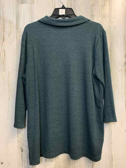 MATTY M Tops Size XL HEATHER GREEN 3/4 LENGTH TOP