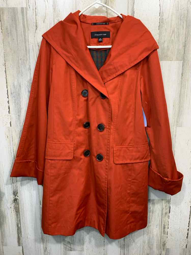 PRE-OWNED JONES NEW YORK Size M JACKETS / COATS RUST LONG Jacket