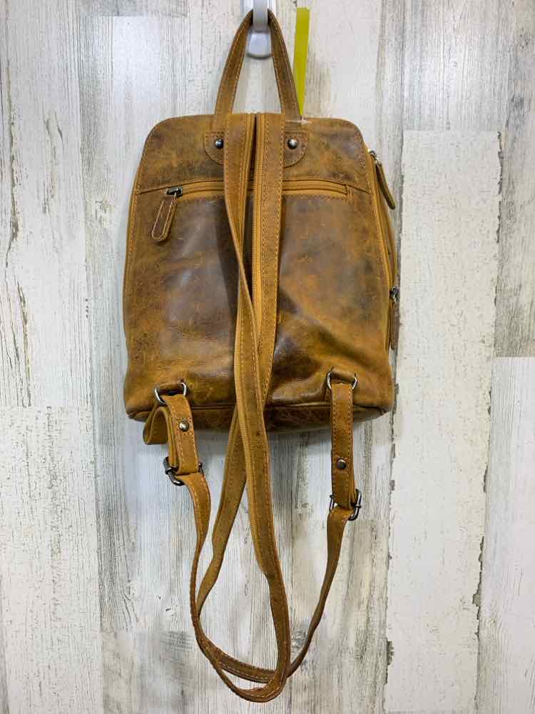 PRE-OWNED GREENWOOD CAMEL COLOR BACKPACK