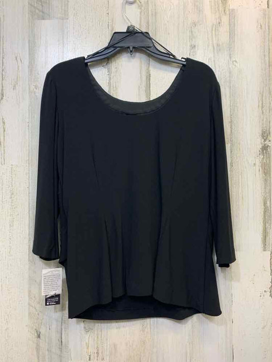 NWT ALEX EVENINGS Tops Size XL Black 3/4 LENGTH TOP