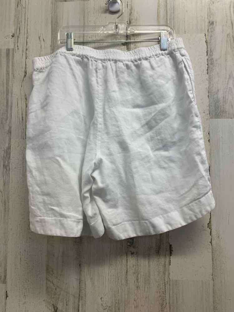 PRE-OWNED Size M J.JILL BOTTOMS White Linen Shorts