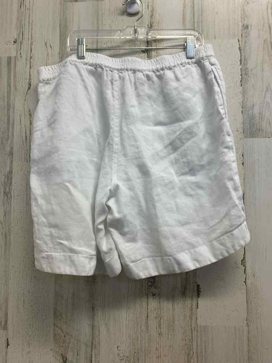 PRE-OWNED Size M J.JILL BOTTOMS White Linen Shorts