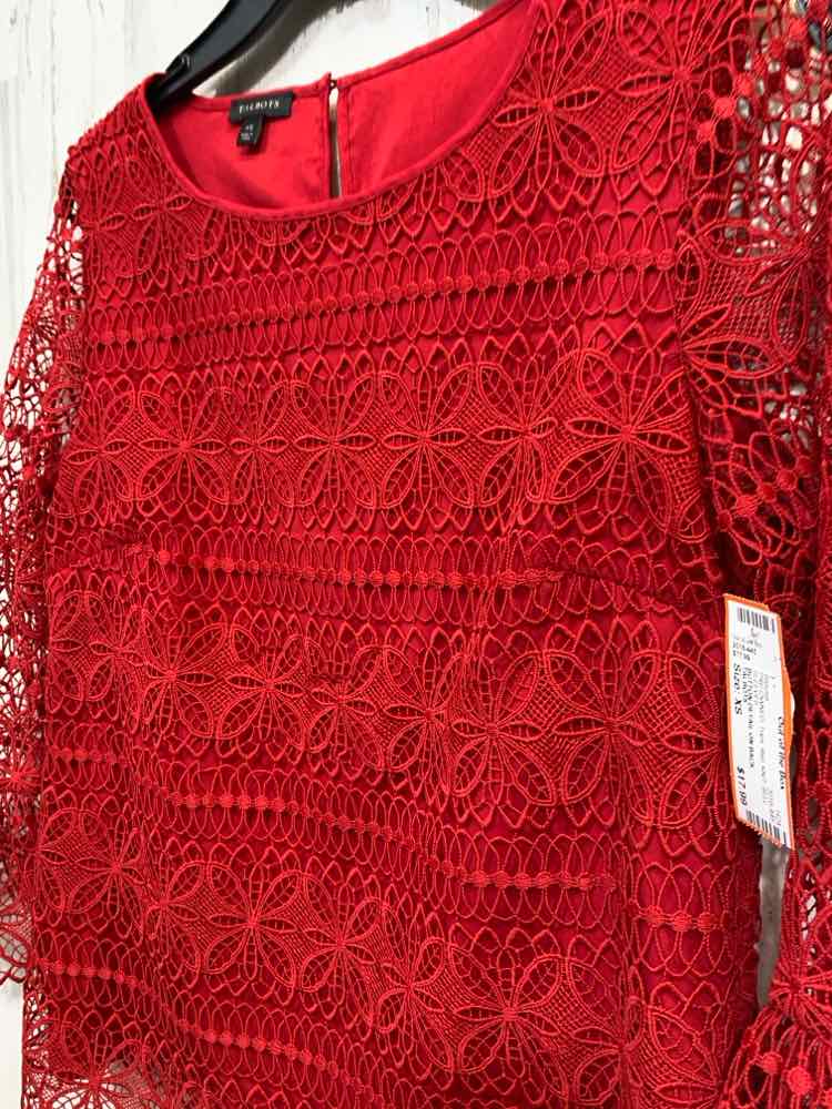 PRE-OWNED TALBOTS Tops Size XS Red KNIT BELL SLEEVES Blouse