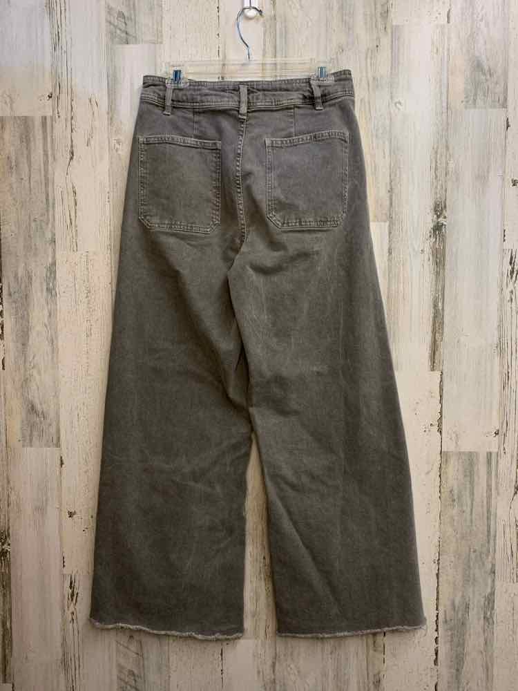 PRE-OWNED Size 8 ZARA BOTTOMS Gray Jeans/WIDE LEG/LOOSE HEM